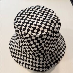 Black & White Checkerboard Bucket Hat - Unbranded